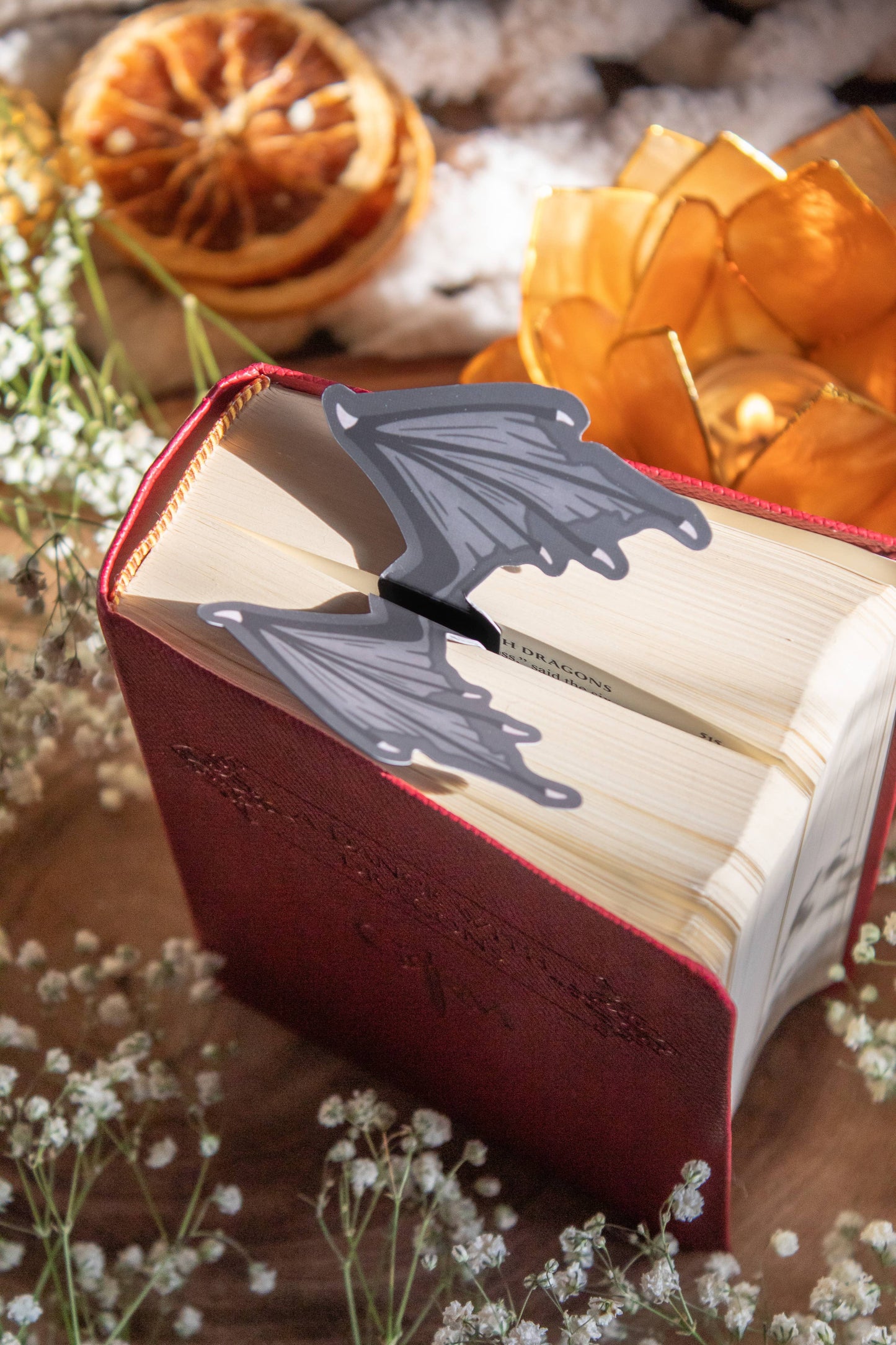 Flying Moon Dragon Die-Cut Bookmark