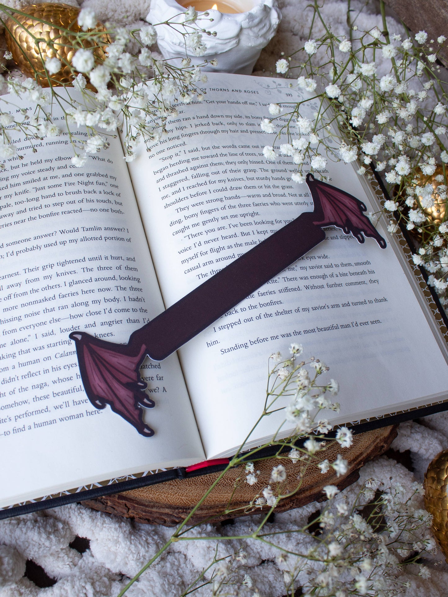 3D Dragon Wings Bookmark | Soft Touch