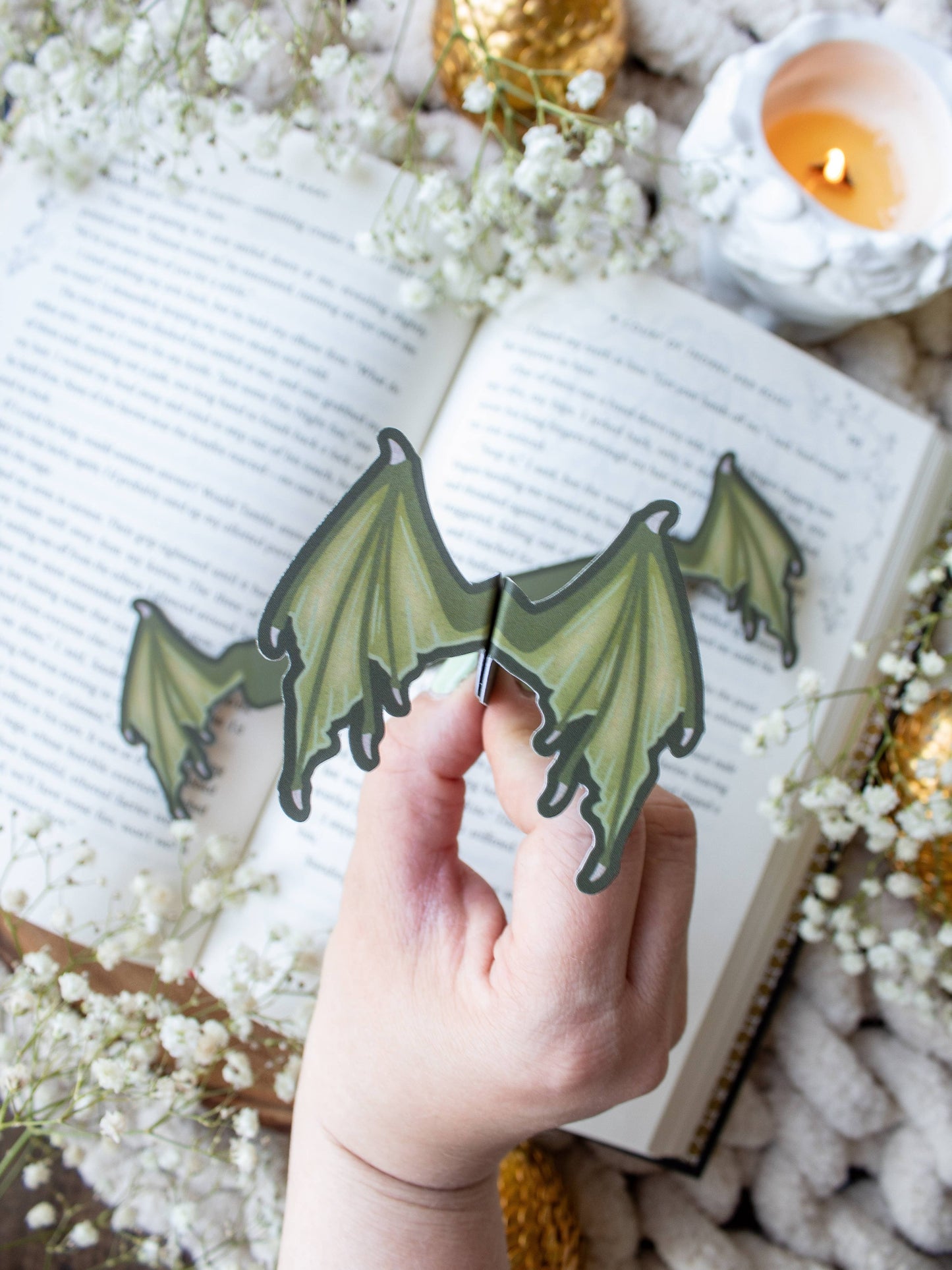 3D Dragon Wings Bookmark | Soft Touch