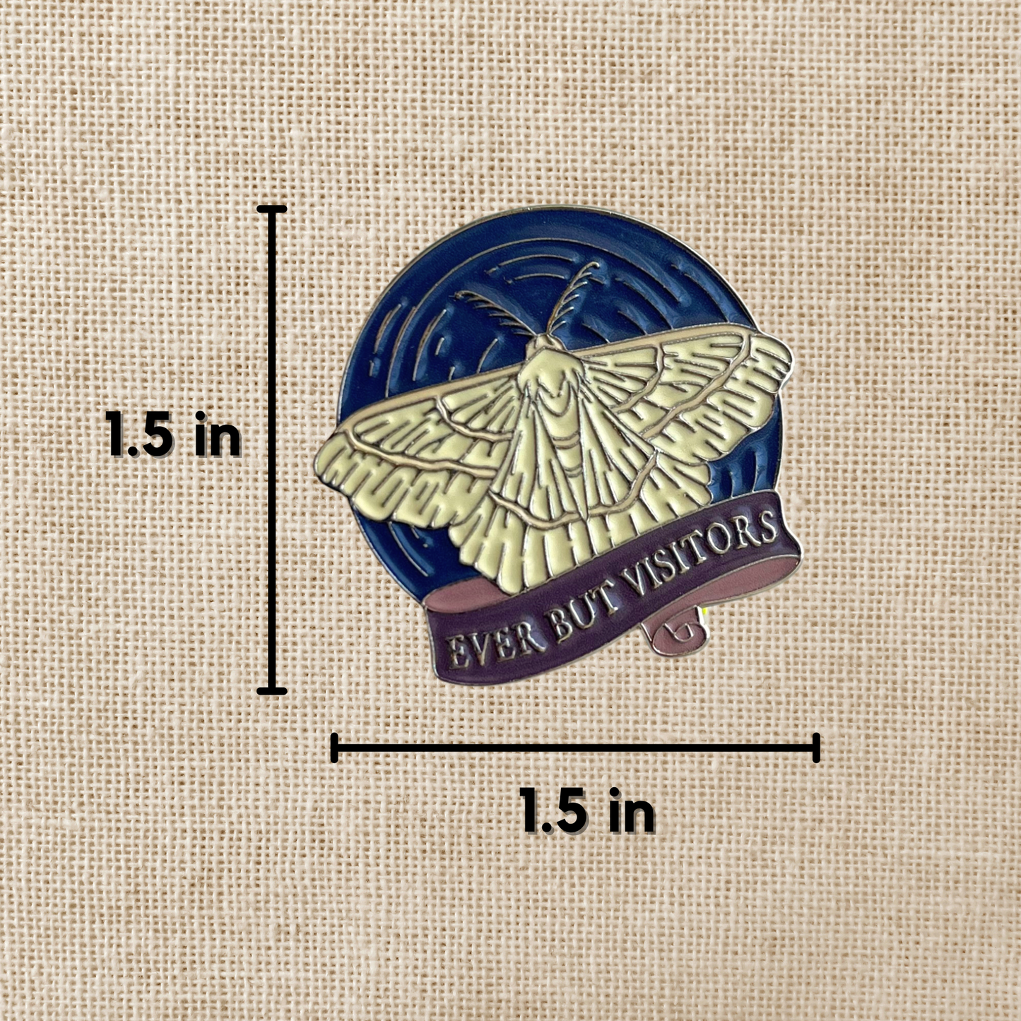 Ever But Visitors Enamel Pin | The Knight and the Moth