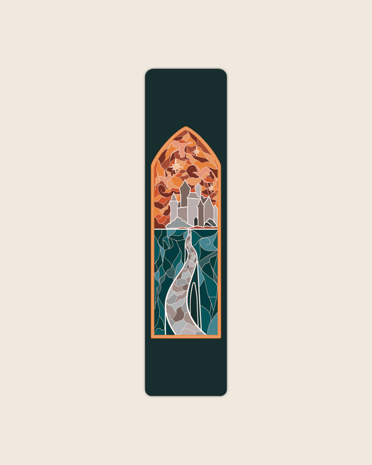 Fourth Wing |  Parapet Stain Glass Window 2x8  Bookmark  