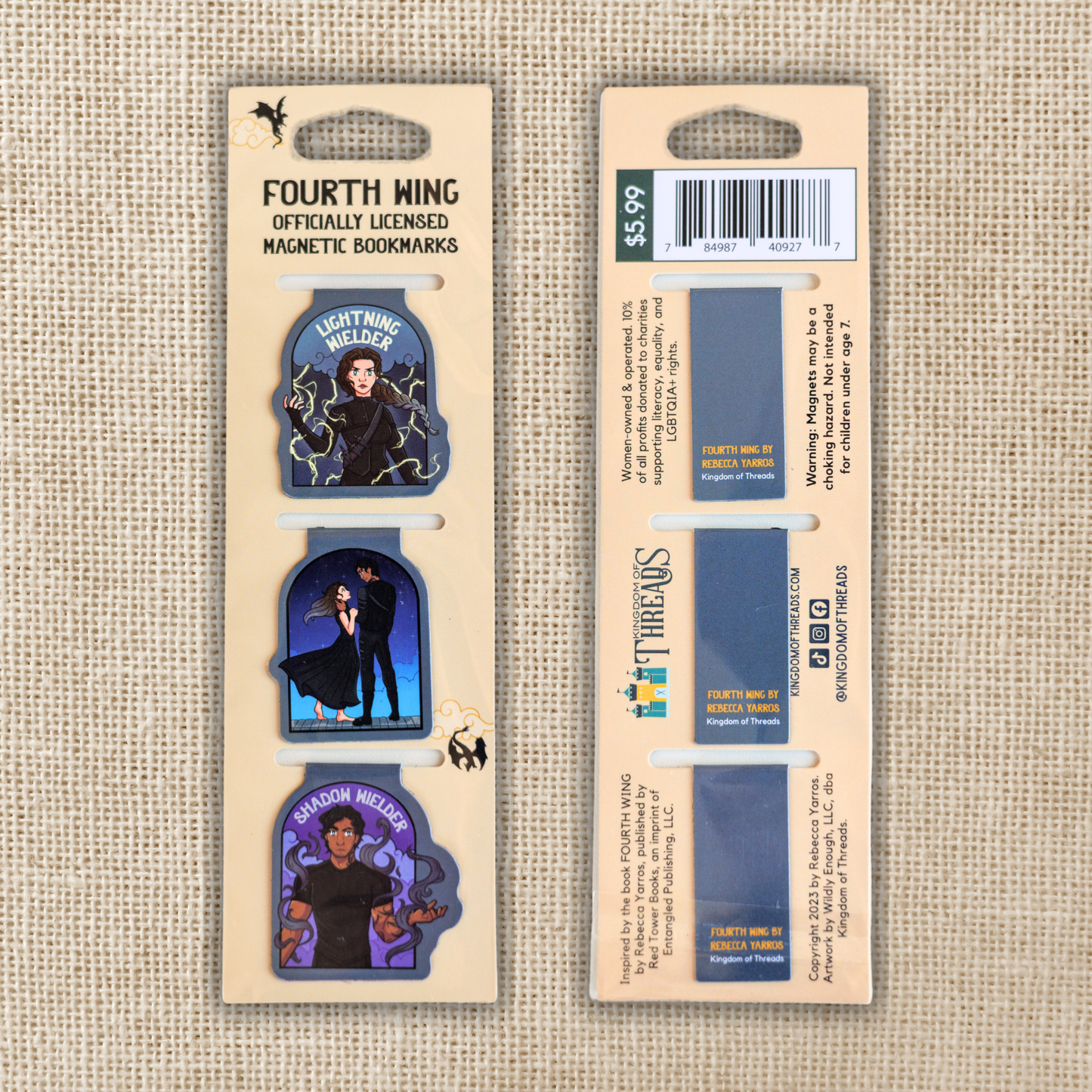 Xaden & Violet Magnetic Bookmarks | Fourth Wing