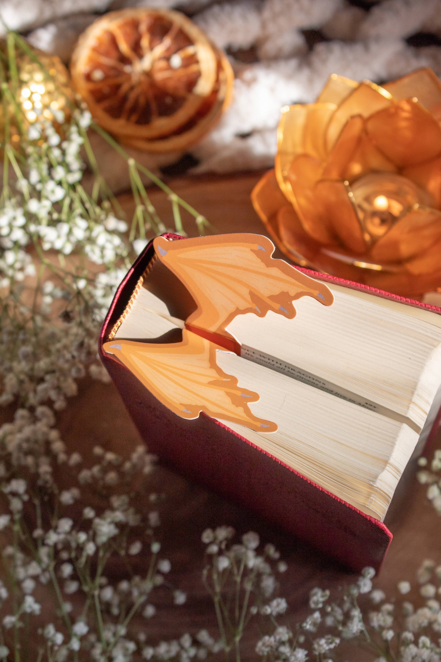 3D Dragon Wings Bookmark | Soft Touch