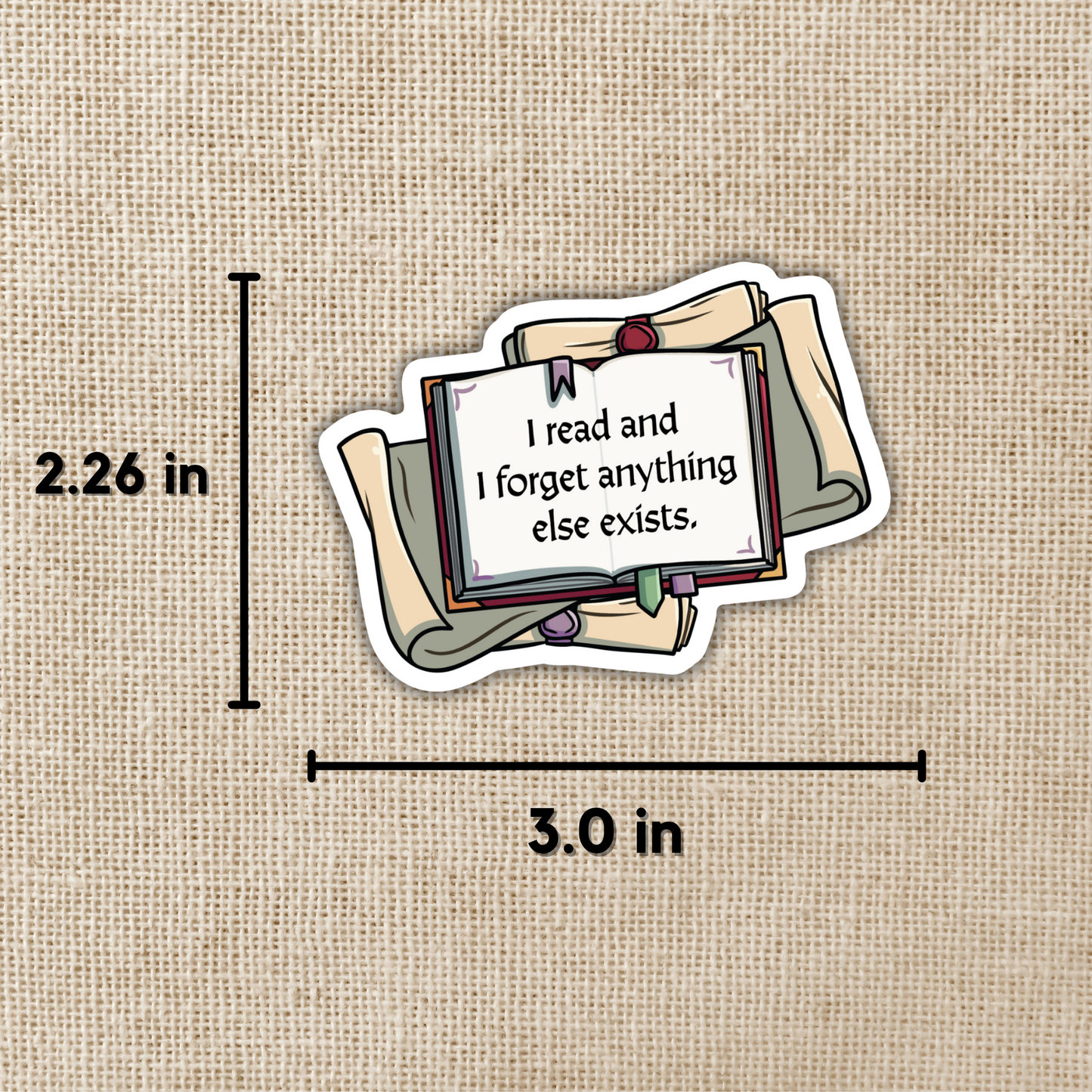 I Read and I Forget Sticker | The Spellshop